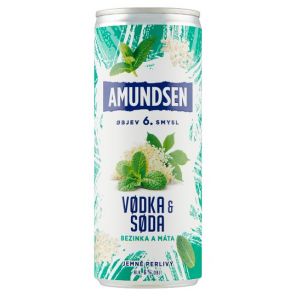 Amundsen Vodka & soda bezinka a máta 250ml