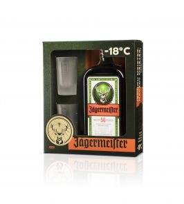 Jägermeister 700ml + 2 sklenice